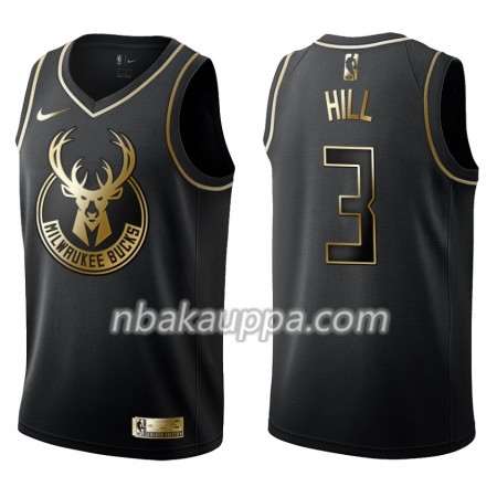 Milwaukee Bucks George Hill 3 Nike Musta Golden Edition Pelipaidat Swingman - Miesten